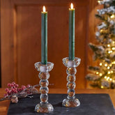 Three Kings Candles Xmas Three Kings Flameless Table Candles 2pk - Green